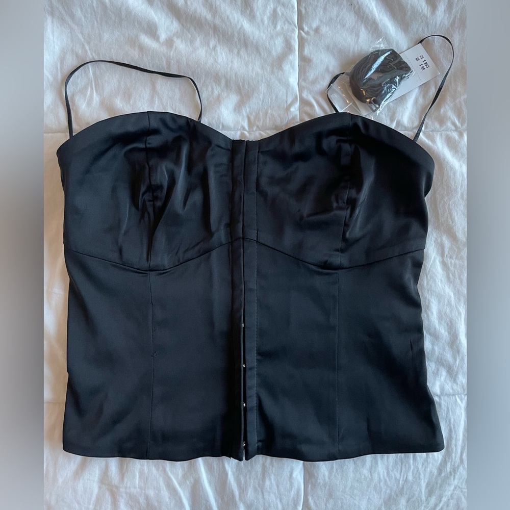 Abercrombie & Fitch Strapless Corset Top / Small / Black